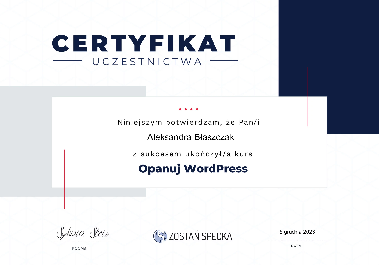 Kurs WordPress